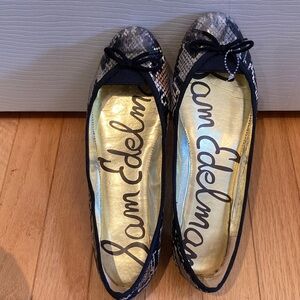 EUC Sam Edelman Snakeskin Pattern Ballet Flats